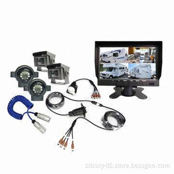 3G GPS Mobile DVR Recording System with Rear-view Waterproof Camera and Monitor